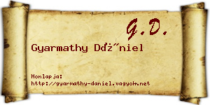 Gyarmathy Dániel névjegykártya